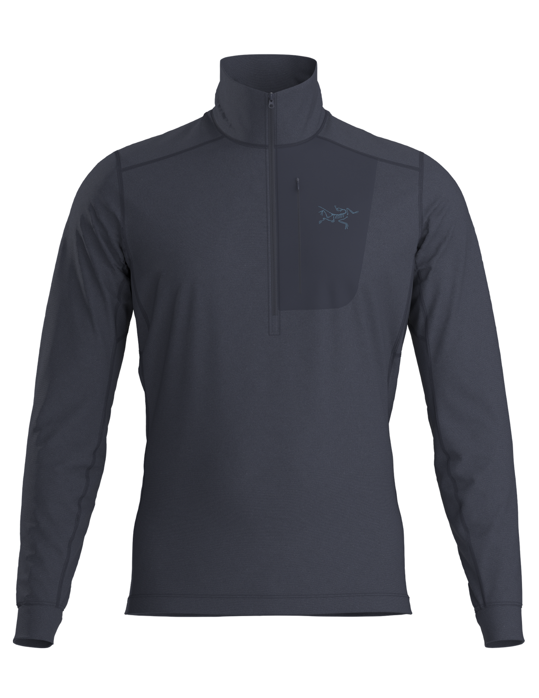 Black Sapphire Arc'teryx Rho LT Zip Neck men's shirt