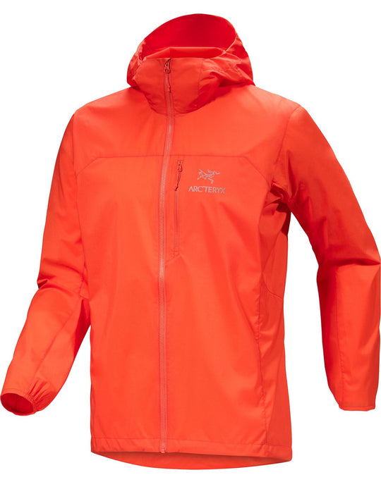 Studio image Arc'teryx Men's Squamish Hoody Solaris red color