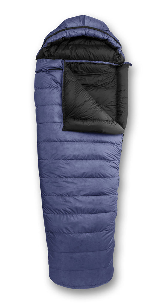 Feathered Friends Penguin YF Sleeping Bag Marine Blue with optional hood