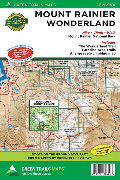 Green Trails Mount Rainier Wonderland 269SX map cover