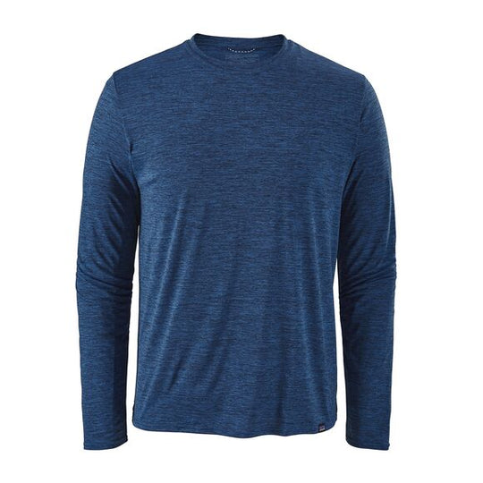Long-Sleeved Capilene Cool Daily Shirt Men's-Clothing-Patagonia-Viking Blue - Navy Blue X-Dye