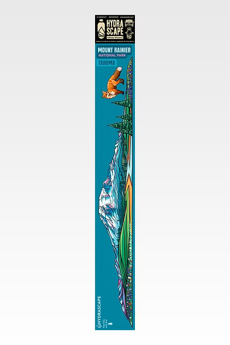 Hydra Scape Mount Rainier sticker on a white background