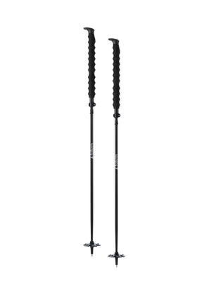 Studio image of two Folkrm Long Grip Folding Adjustable Ski poles collapsed