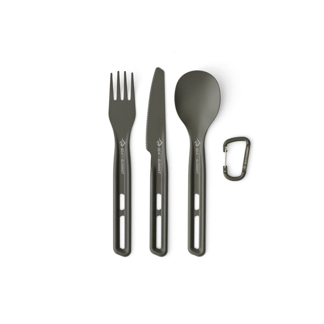 Overhead view of Sea to Summit 3 Piece Frontier UL Cutlery Set
