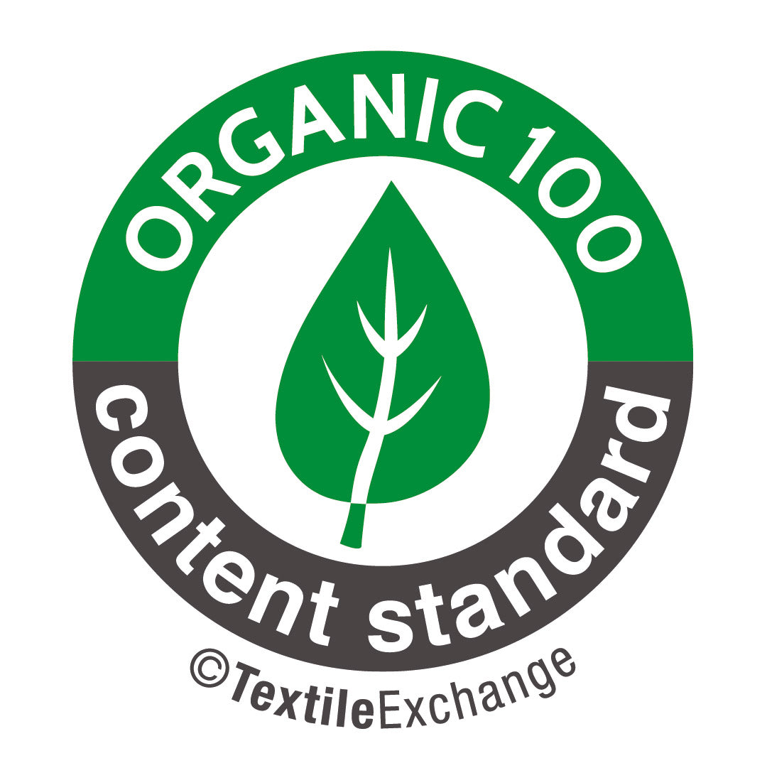 Textile Exchange Organic 100 content badge