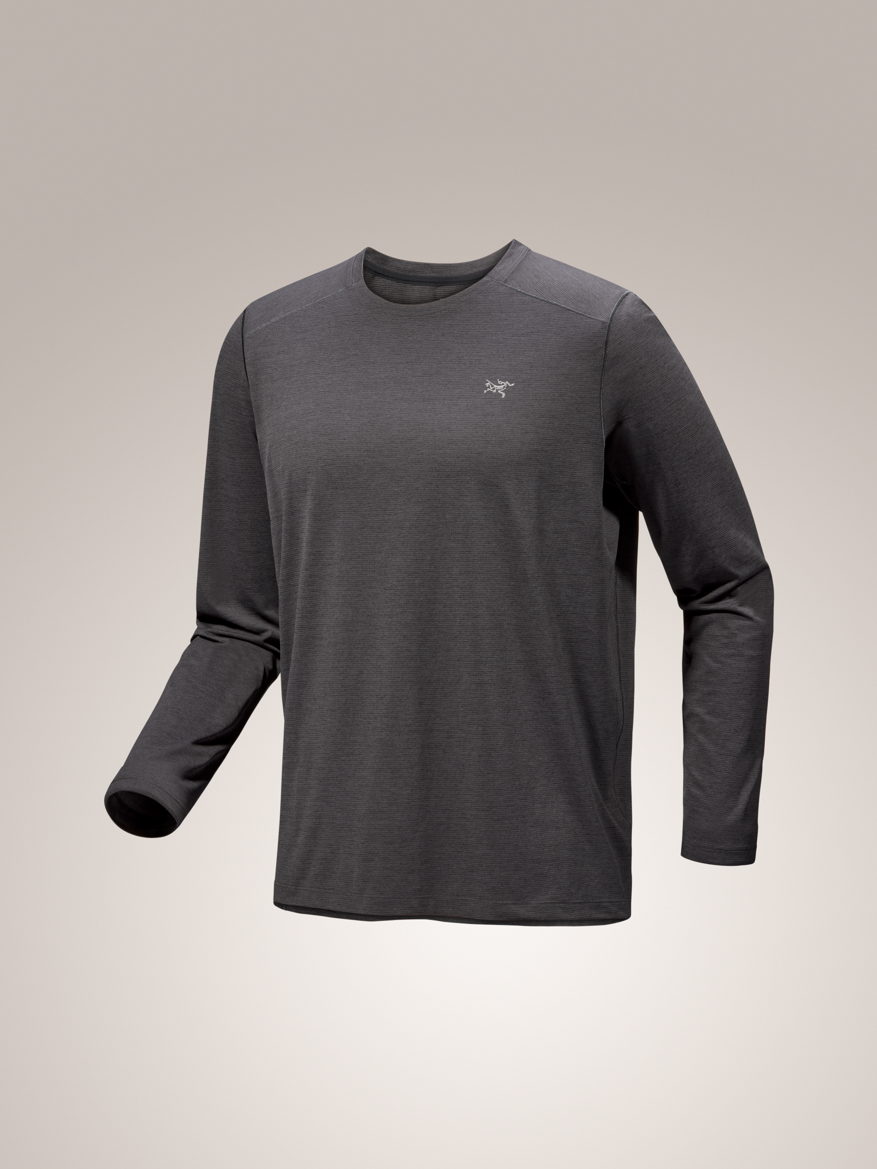 Arc'teryx-Cormac Crew Neck Shirt LS Men's-Clothing-Small-Black Heather-