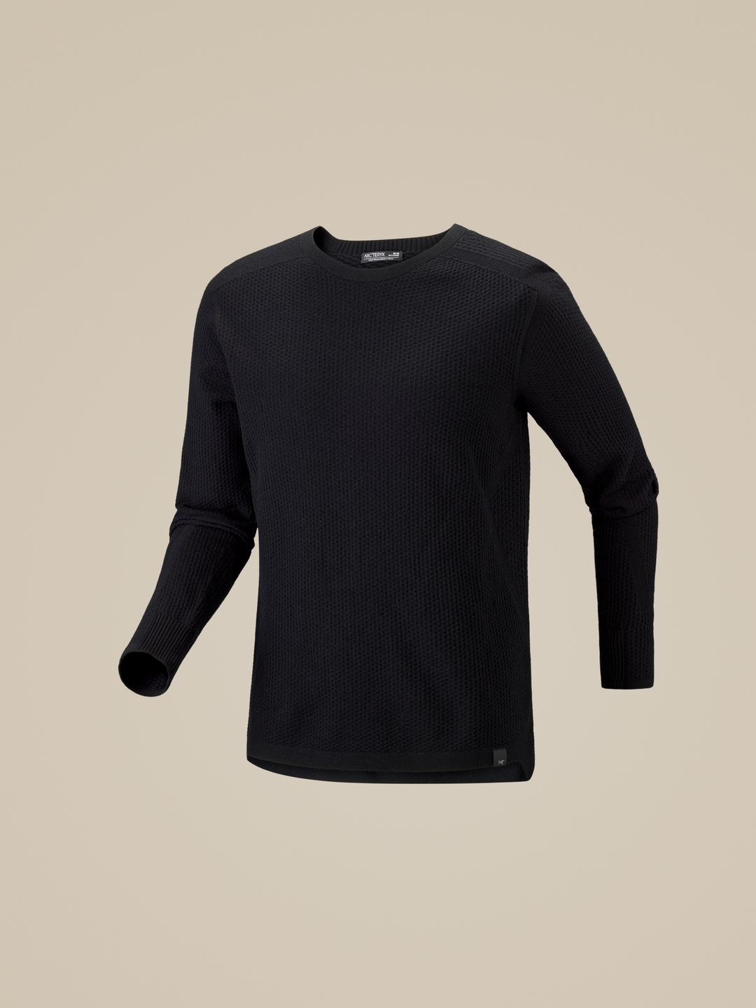 Arc'teryx-Hallam Merino Wool Crew Men's-Black studio image