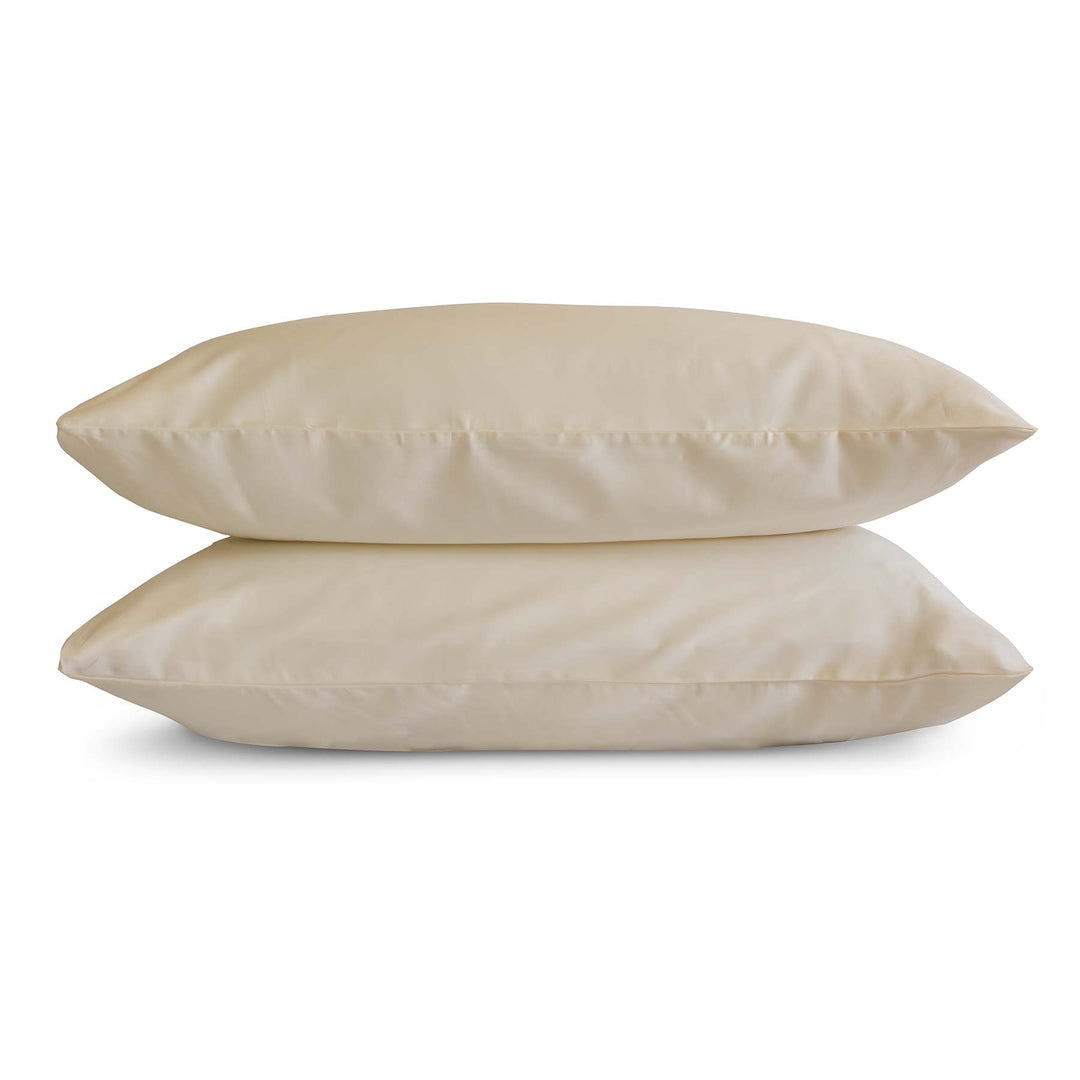 Studio photo of ivory Feathered Friends Organic Cotton Pillow Cases