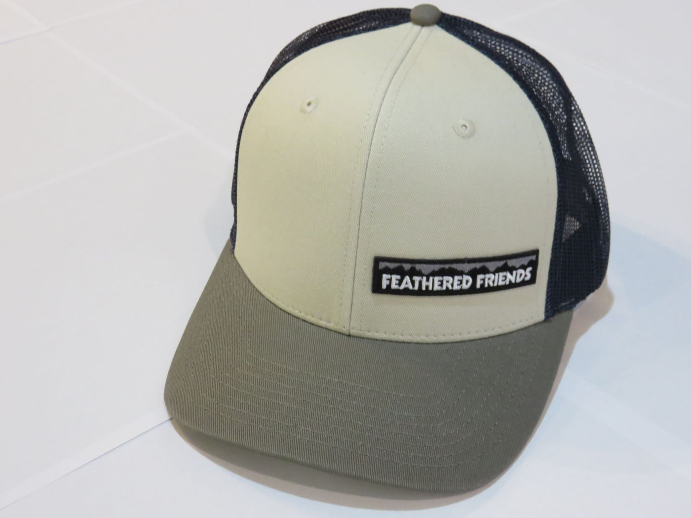 Feathered Friends Pro Style Trucker Offset Mountain Logo Patch Hat