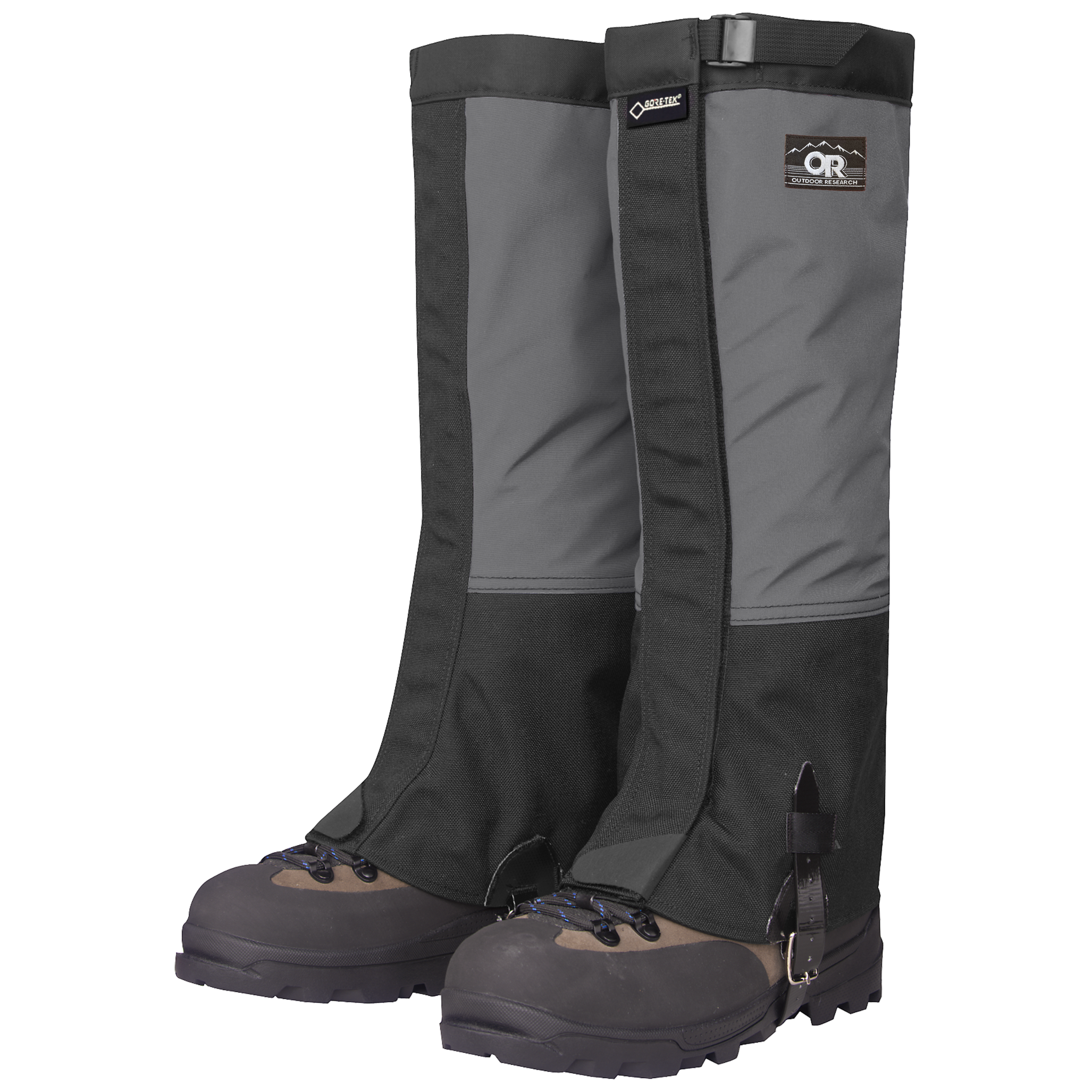Storm and Black Outdoor Research Men's Crocodile Classic Gaiters
