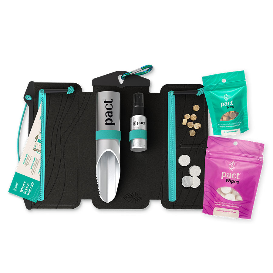 PACT Outdoors-PACT Outdoors Bathroom Kit-Backpacking Accessory-Black Teal-