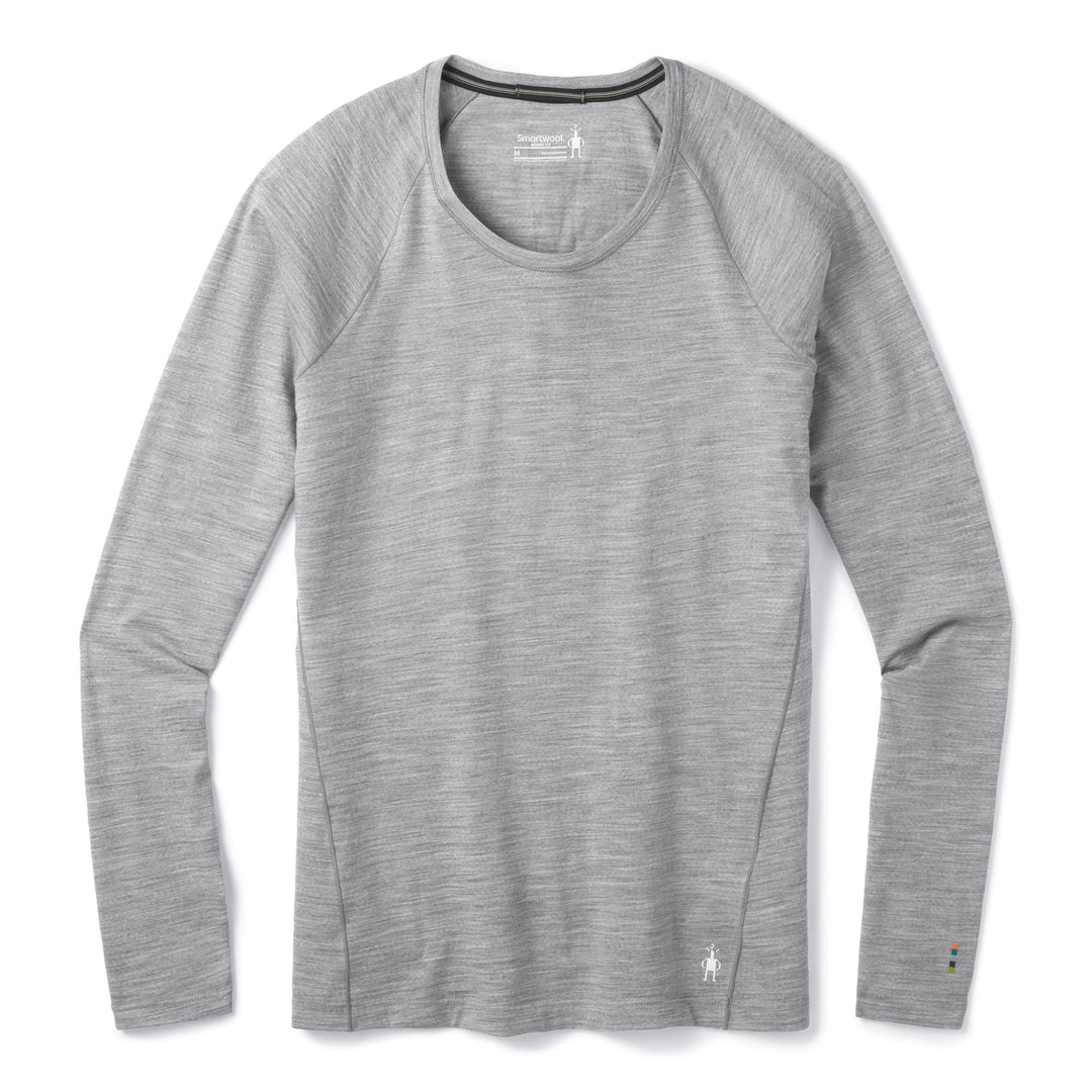 Smartwool-Classic All-Season Merino Base Layer Long Sleeve Women's-Clothing-Light Gray Heather