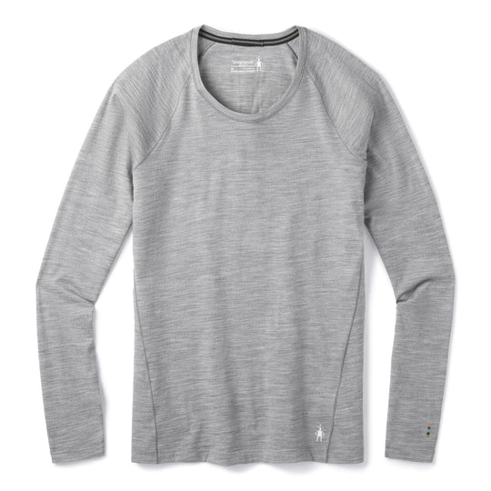 Smartwool-Classic All-Season Merino Base Layer Long Sleeve Women's-Clothing-Light Gray Heather