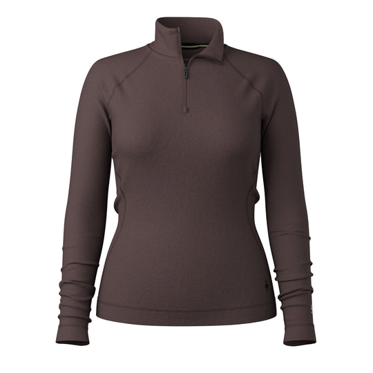 Smartwool-Classic Thermal Merino Base Layer 1/4 Zip Women's-Clothing-Mink Heather