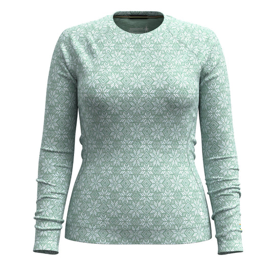 Smartwool-Classic Thermal Merino Base Layer Crew Women's S25-Clothing-Arctic Green Digi Snow