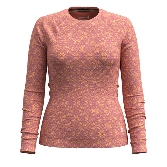 Smartwool-Classic Thermal Merino Base Layer Crew Women's S25-Clothing-Garden Pink Digi Snow