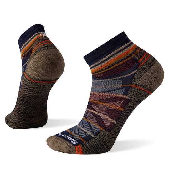 Smartwool-Hike Light Cushion Pattern Ankle Socks Men's S24-Footwear-Deep Navy