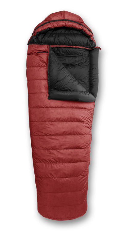Feathered Friends Penguin YF Sleeping Bag Cardinal Red with optional hood
