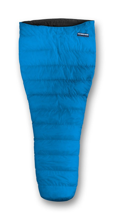 Studio image of Feathered Friends Vireo Ultralight Sleeping bag in Azure Blue color