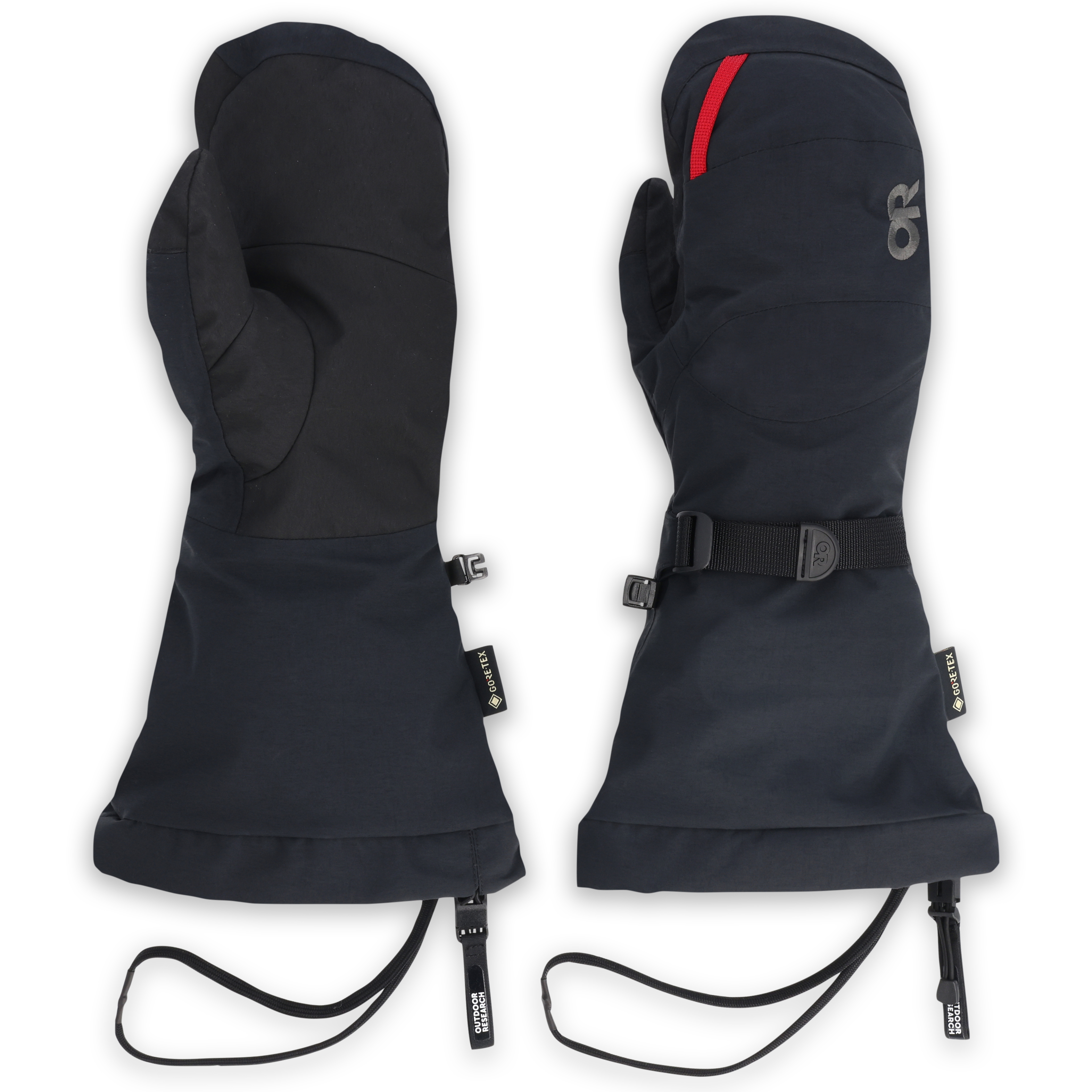 Outdoor Research Trail Mix Mitts - Guanti In Pile Neri Taglia S, Con Tecnologia ActiveTemp, Compatibili Touch Screen, Palmo In Microfibra