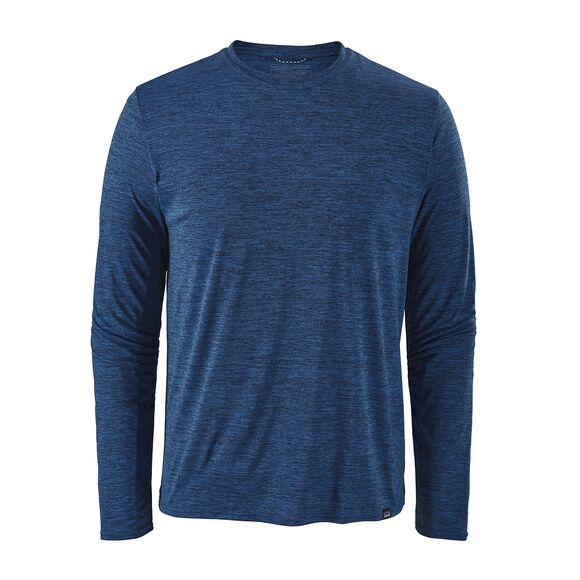 Long-Sleeved Capilene Cool Daily Shirt Men's-Clothing-Patagonia-Viking Blue - Navy Blue X-Dye