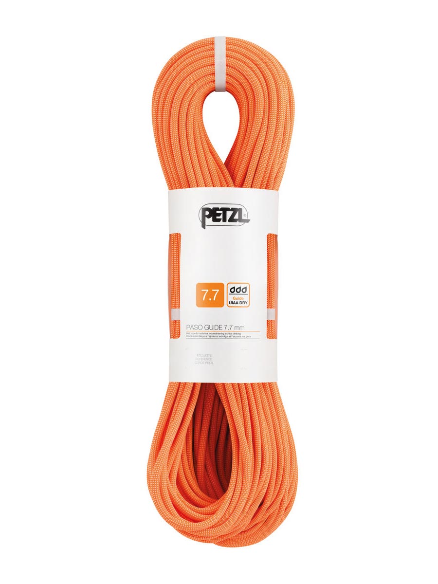 Petzl-PASO® Guide 7.7mm Rope-Climbing Ropes-60m-Orange