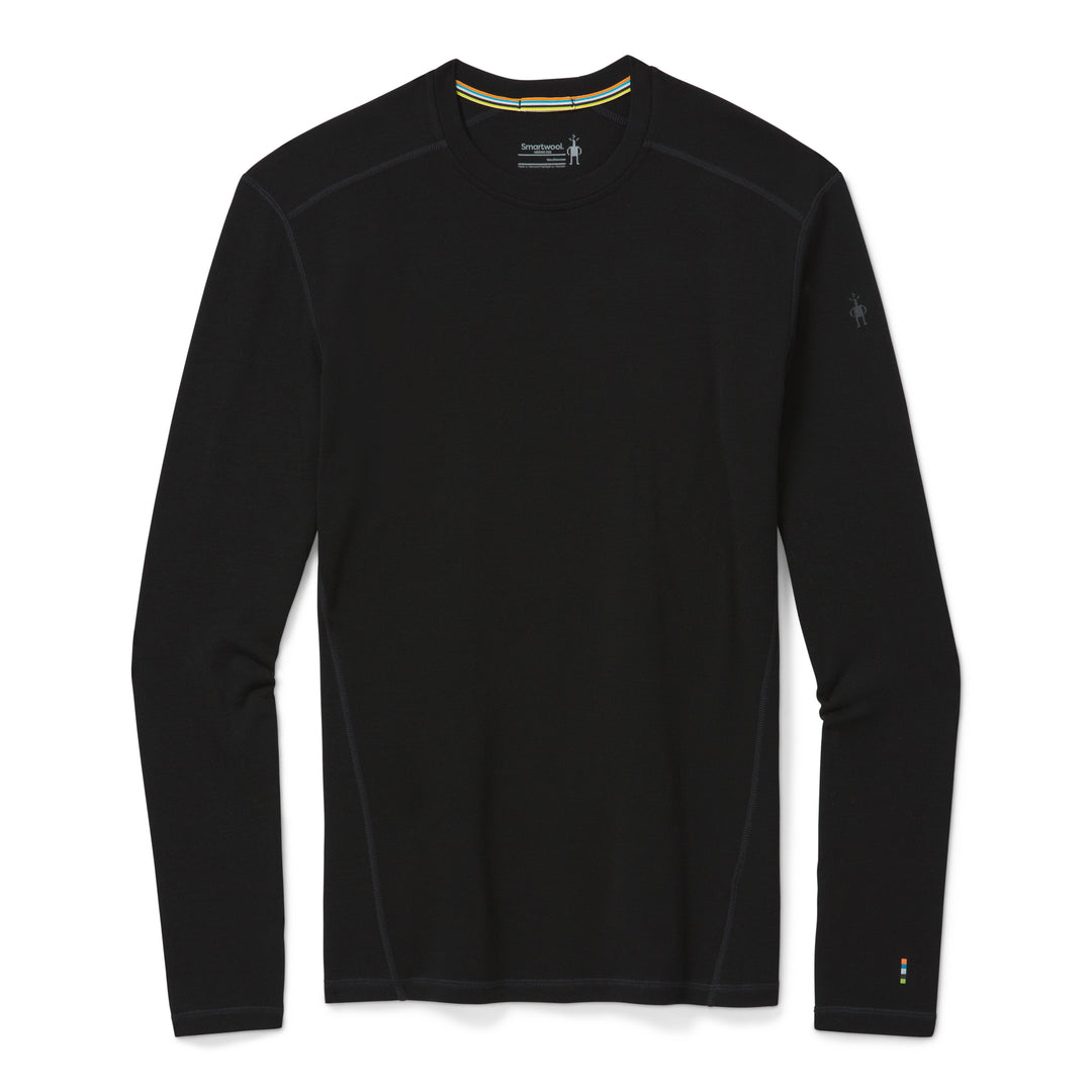 Smartwool-Classic Thermal Merino Base Layer Crew Men's Black-Clothing-Black